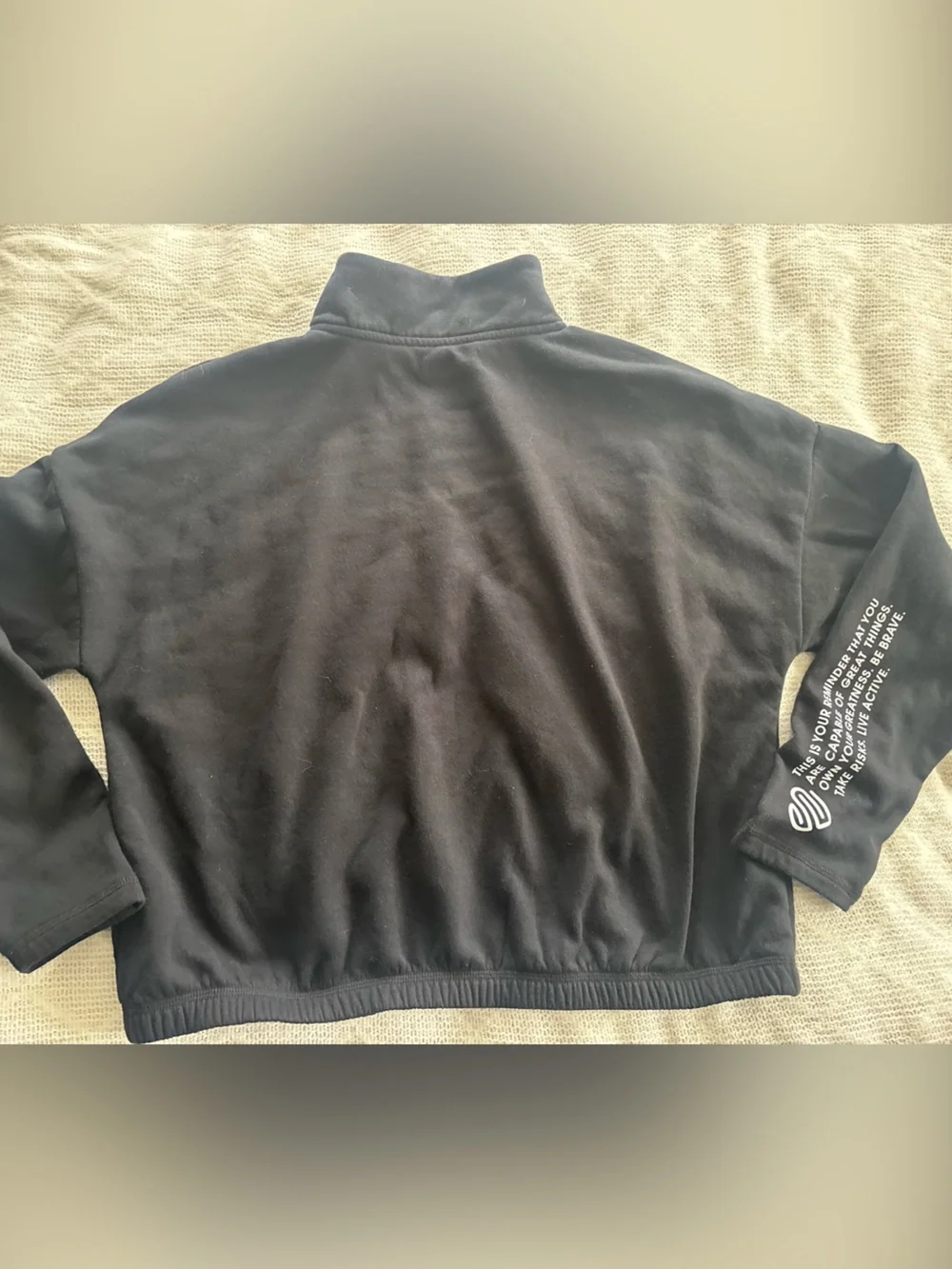 Justice Sport Black Zip-Up Hoodie with Rainbow Logo (16-18)